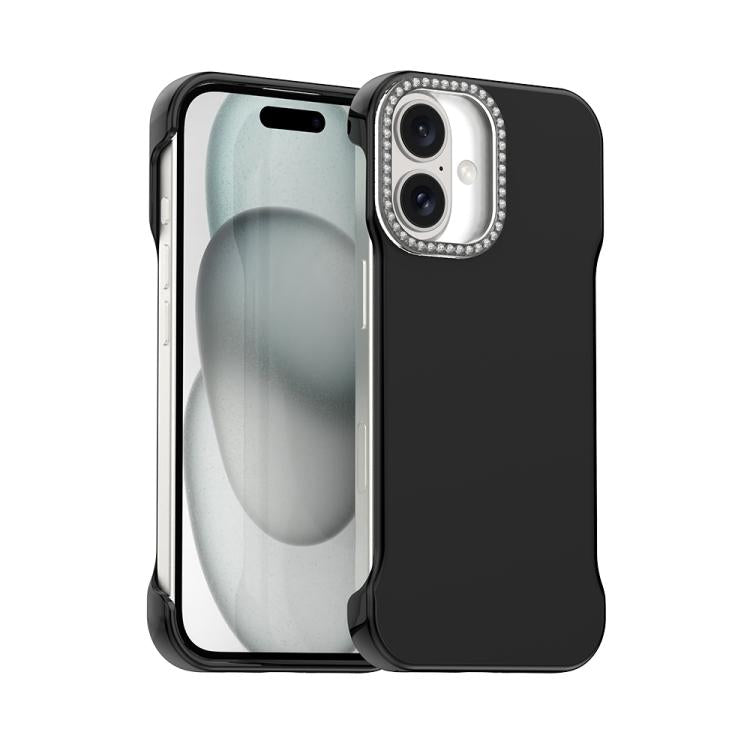 Candy Diamond Half-frame Frosted PC Hybrid TPU Phone Case, For iPhone 17 Pro Max, For iPhone 17 Pro, For iPhone 17