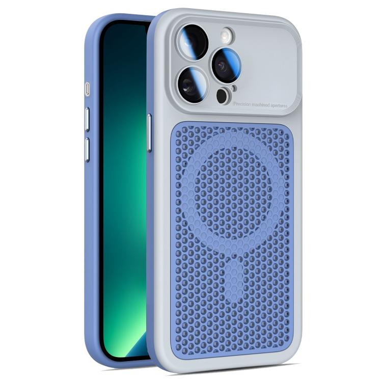 Armor Shield Mesh Cooling Magnetic Phone Case with Lens Film, For iPhone 14 Pro, For iPhone 14 Pro Max, For iPhone 13 Pro Max, For iPhone 13 Pro
