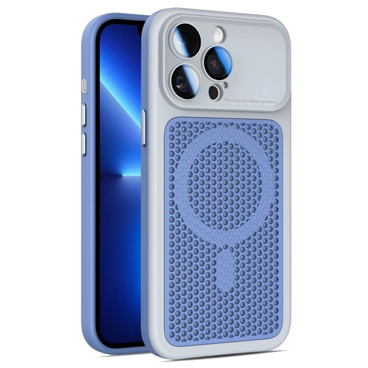 Armor Shield Mesh Cooling Magnetic Phone Case with Lens Film, For iPhone 14 Pro, For iPhone 14 Pro Max, For iPhone 13 Pro Max, For iPhone 13 Pro