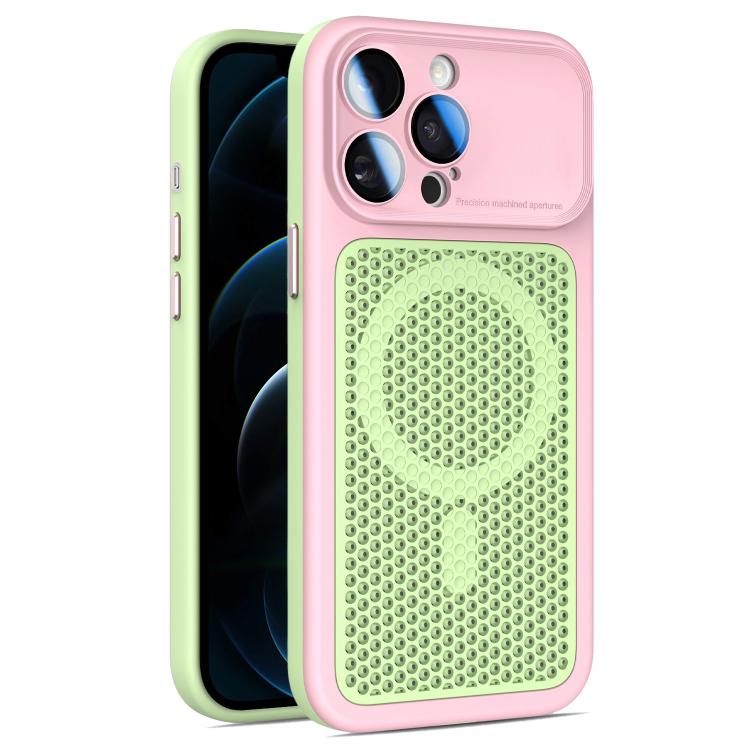 Armor Shield Mesh Cooling Magnetic Phone Case with Lens Film, For iPhone 12, For iPhone 12 Pro Max, For iPhone 12 Pro