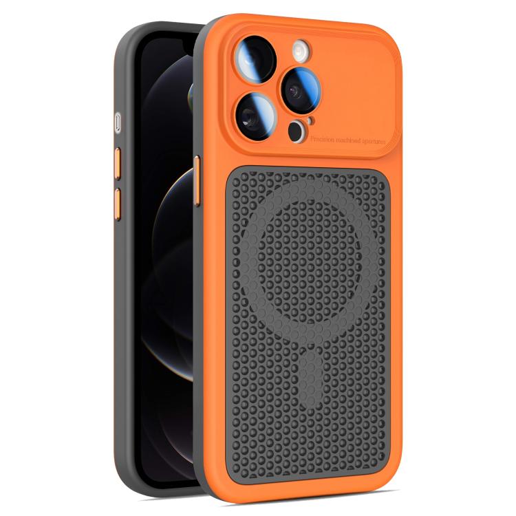 Armor Shield Mesh Cooling Magnetic Phone Case with Lens Film, For iPhone 12, For iPhone 12 Pro Max, For iPhone 12 Pro