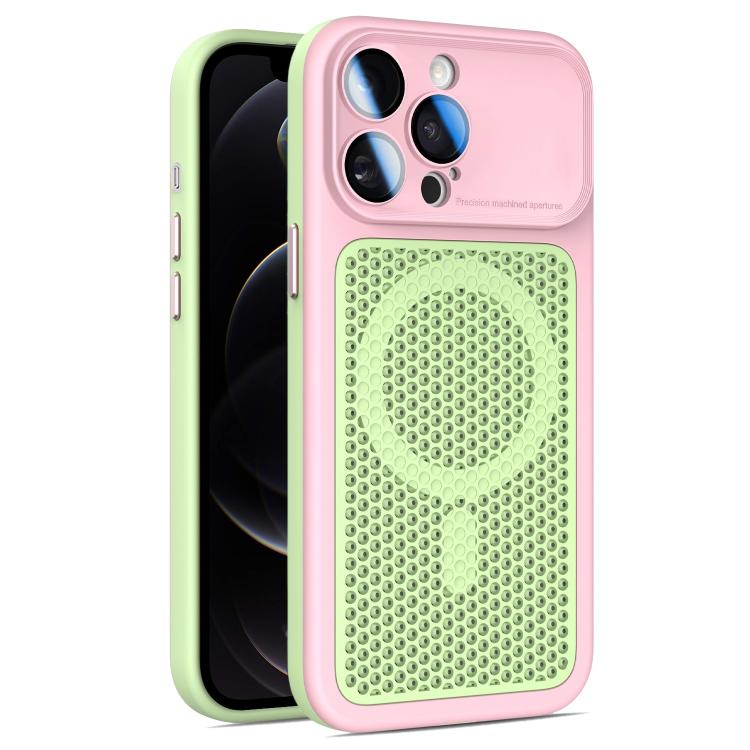 Armor Shield Mesh Cooling Magnetic Phone Case with Lens Film, For iPhone 12, For iPhone 12 Pro Max, For iPhone 12 Pro