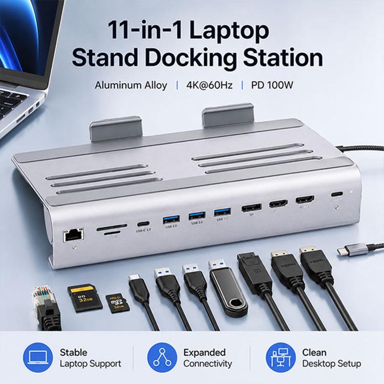 BYL-2601 Multifunctional 11-in-1 Laptop Stand Docking Station
