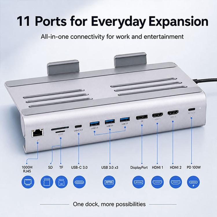 BYL-2601 Multifunctional 11-in-1 Laptop Stand Docking Station