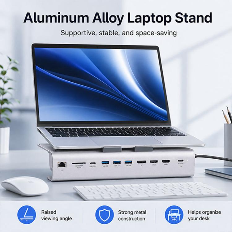 BYL-2601 Multifunctional 11-in-1 Laptop Stand Docking Station