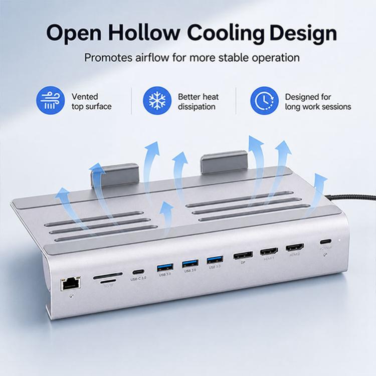 BYL-2601 Multifunctional 11-in-1 Laptop Stand Docking Station