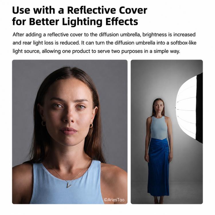 Godox Photography Studio Reflector Diffuser, DPU-85T Reflect Umbrella Sotfbox, DPU-105T Reflect Umbrella Sotfbox, DPU-130T Reflect Umbrella Sotfbox, DPU-165T Reflect Umbrella Sotfbox, DPU-85BS Black Silver Softbox Reflector                             ...