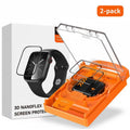 2pcs Easy Install Box Dust-Free Screen-printed Tempered Glass Film, For Apple Watch Series 6 / 5 / 4 / SE 44mm, For Apple Watch Series 6 / 5 / 4 / SE 40mm, For Apple Watch Series 11 / 10 46mm, For Apple Watch Series 11 / 10 42mm                        ...
