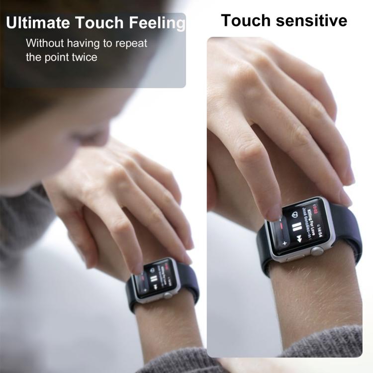 2pcs Easy Install Box Dust-Free Screen-printed Tempered Glass Film, For Apple Watch Series 6 / 5 / 4 / SE 44mm, For Apple Watch Series 6 / 5 / 4 / SE 40mm, For Apple Watch Series 11 / 10 46mm, For Apple Watch Series 11 / 10 42mm                        ...