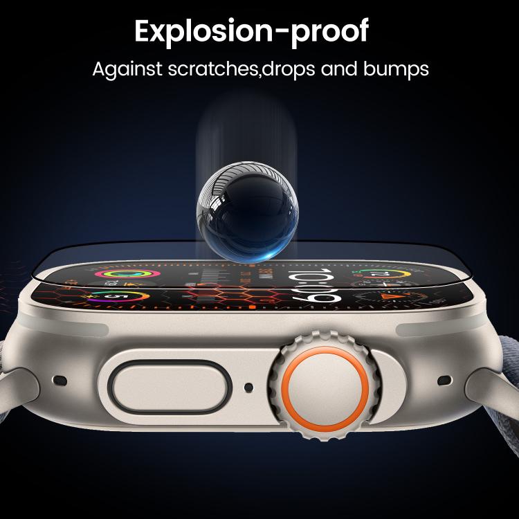2pcs Easy Install Box Dust-Free Screen-printed Tempered Glass Film, For Apple Watch Series 6 / 5 / 4 / SE 44mm, For Apple Watch Series 6 / 5 / 4 / SE 40mm, For Apple Watch Series 11 / 10 46mm, For Apple Watch Series 11 / 10 42mm                        ...