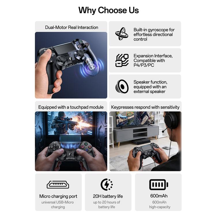 Yesido KB47 For PS4/PS3 Wireless Game Controller