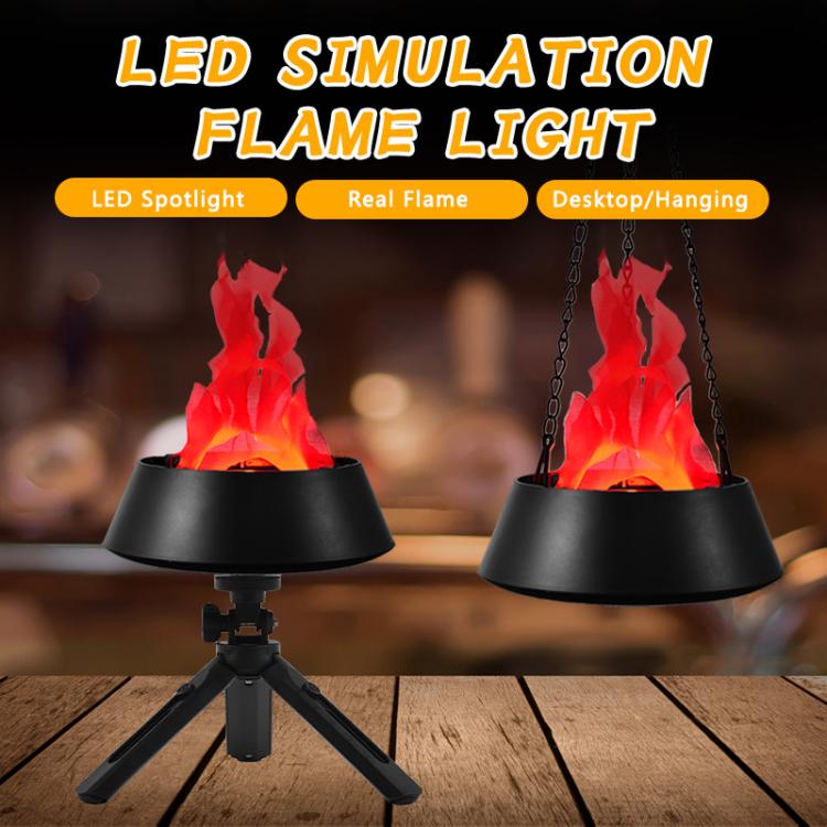 HZ-K01 Plug-in LED Simulated Flame Lamp Suspended / Desktop Use Design, US Plug, EU Plug, UK Plug