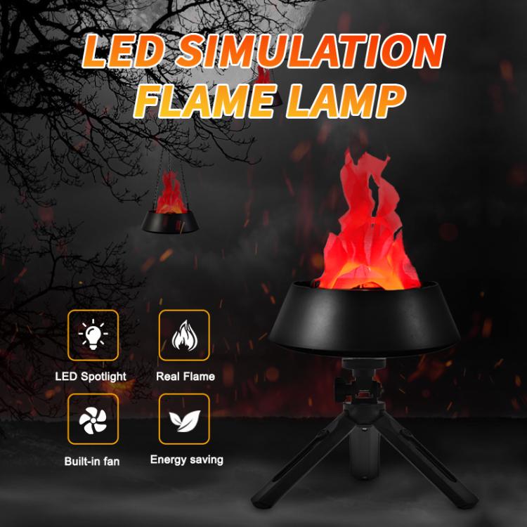HZ-K01 Plug-in LED Simulated Flame Lamp Suspended / Desktop Use Design, US Plug, EU Plug, UK Plug