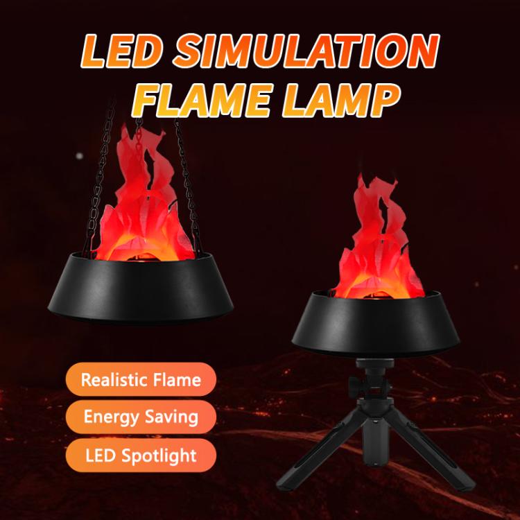 HZ-K01 Plug-in LED Simulated Flame Lamp Suspended / Desktop Use Design, US Plug, EU Plug, UK Plug