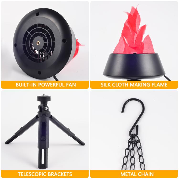 HZ-K01 Plug-in LED Simulated Flame Lamp Suspended / Desktop Use Design, US Plug, EU Plug, UK Plug
