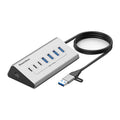 Blueendless Type-C / USB-C 2 in 1 Multifunctional HUB Docking Station US Plug, 7 Ports Hub, 10 Ports Hub