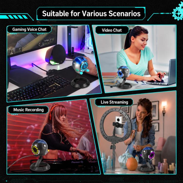 DJ-86 Cyberpunk-style Condenser Desktop Microphone, DJ-86