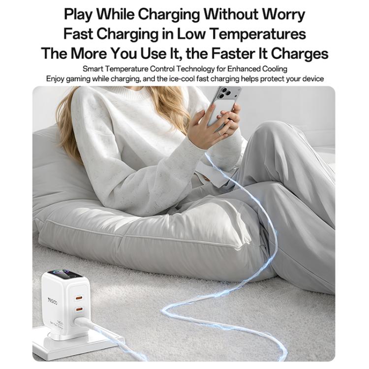 Yesido YC158 140W Dynamic Digital Display Charger, YC158 UK Plug