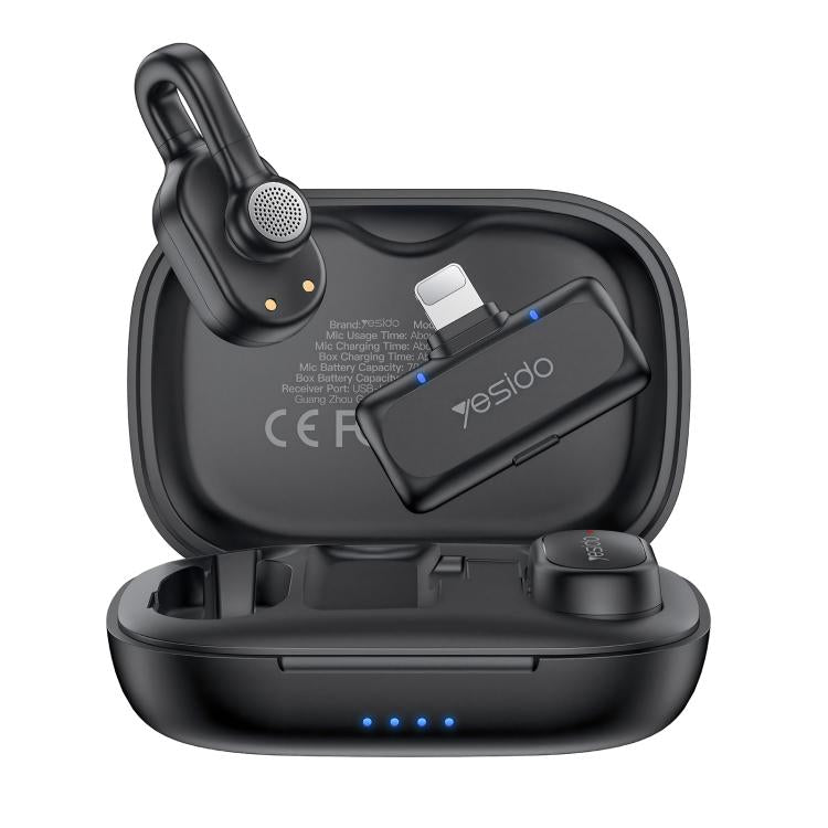 Yesido KR24 AI Noise Reduction Lavalier Microphone with 8 Pin Receiver, KR24