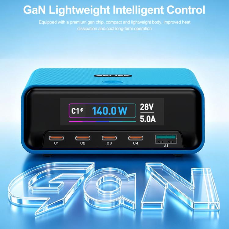 RELIFE Q8 165W GaN Intelligent Multi-Port Digital Display Charger, EU Plug, AU Plug, UK Plug, US Plug