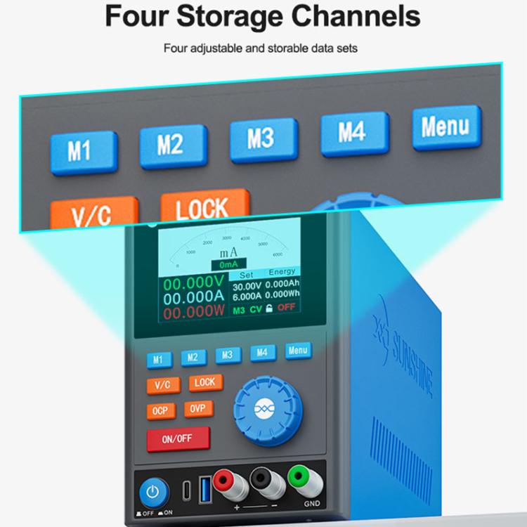 SUNSHINE P4 Pro 30V / 6A Smart DC Regulated Power Supply, AU Plug, EU Plug, UK Plug, US Plug