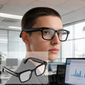 V03 Pro Smart AI Glasses with 8MP HD Camera, Video Recording WiFi Transmission, Al Smart Voice Assistant, Anti Blue Light Lens, Sunglasses