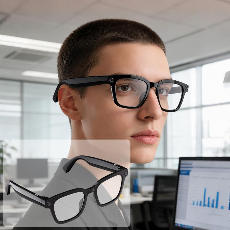 V03 Pro Smart AI Glasses with 8MP HD Camera, Video Recording WiFi Transmission, Al Smart Voice Assistant, Anti Blue Light Lens, Sunglasses