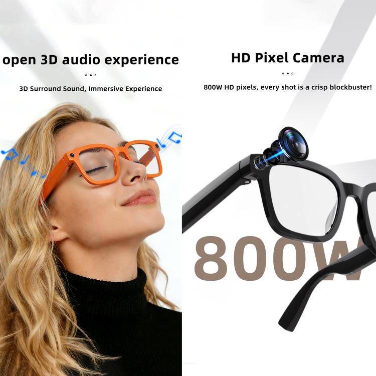 V03 Pro Smart AI Glasses with 8MP HD Camera, Video Recording WiFi Transmission, Al Smart Voice Assistant, Anti Blue Light Lens, Sunglasses