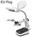 16090C Desktop Multifunctional Electric Iron Soldering Repair Magnifying Glass with LED Light, EU Plug, US Plug