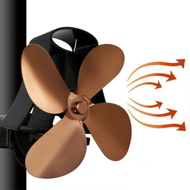 YL-105 4-Blade Aluminum Heat Powered Fireplace Stove Fan, YL-105 (Silver), YL-105(White), YL-105 (Black), YL-105 (Bronze), YL-105 (Grey), YL-105 (Gold), YL-105 (Rose Red)