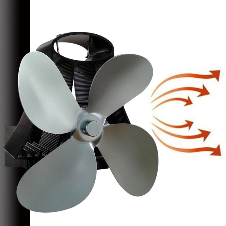 YL-105 4-Blade Aluminum Heat Powered Fireplace Stove Fan, YL-105 (Silver), YL-105(White), YL-105 (Black), YL-105 (Bronze), YL-105 (Grey), YL-105 (Gold), YL-105 (Rose Red)