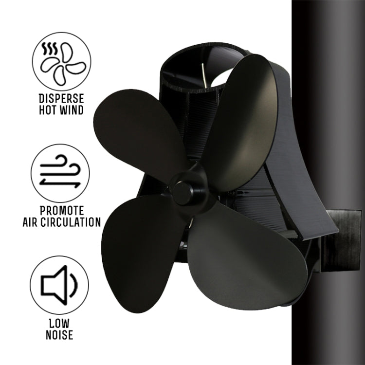 YL-105 4-Blade Aluminum Heat Powered Fireplace Stove Fan, YL-105 (Silver), YL-105(White), YL-105 (Black), YL-105 (Bronze), YL-105 (Grey), YL-105 (Gold), YL-105 (Rose Red)