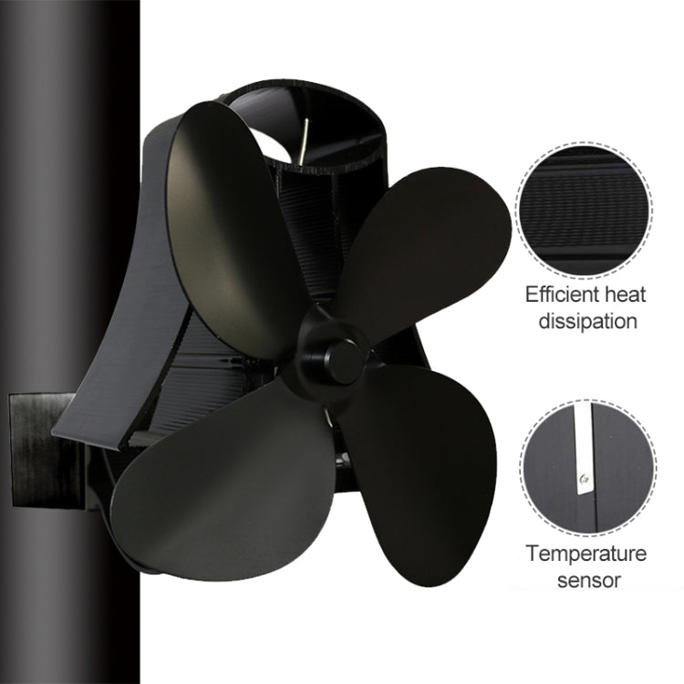 YL-105 4-Blade Aluminum Heat Powered Fireplace Stove Fan, YL-105 (Silver), YL-105(White), YL-105 (Black), YL-105 (Bronze), YL-105 (Grey), YL-105 (Gold), YL-105 (Rose Red)