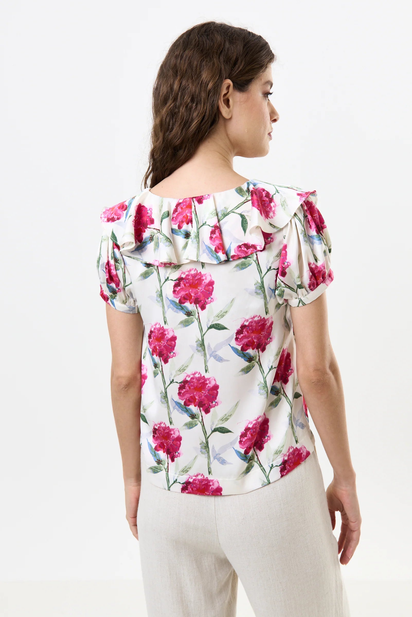 Eloise Loveflower Print Puff Sleeve Blouse