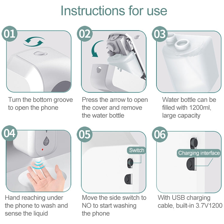 1200ML Touchless Automatic Infrared Sensor Spray Sterilization Dispenser