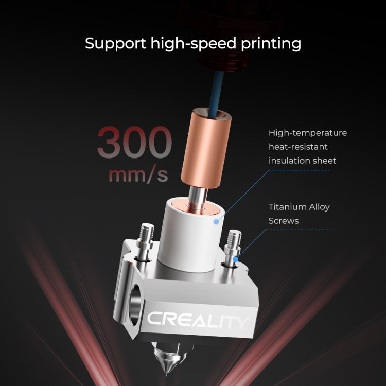 CREALITY 3D Printer Part Spider High Temperature and High Flow Hotend Pro(Red)