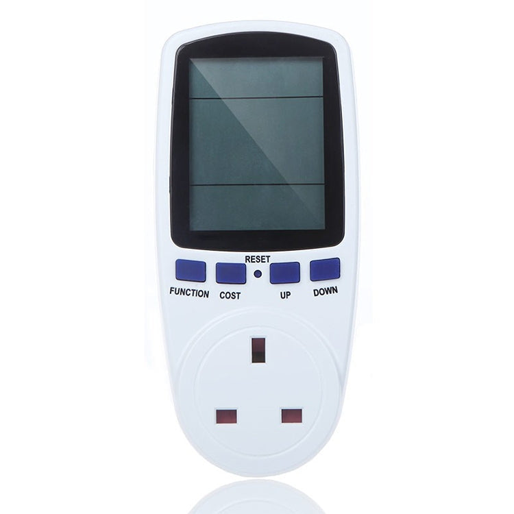 AC 230-250V 50Hz Max 13A LCD Display Energy Meter Watt Volt Voltage Power Analyzer Automatic Electricity Monitor Analyzer Power, UK Plug