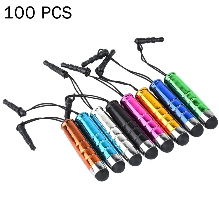 100 PCS 2-in-1 Earphone Dust Plug & Stylus Pen for Phones/Tablets, 4.5x0.8cm, Random Colors