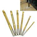 6 PCS/Set High Speed Steel Straight Shank Twist Drill Bit for Drilling Metal, Wood and Plastics, 6 PCS/Set Twist Drill