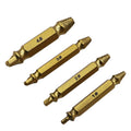 4 in 1 Screw Extractor Drill Bits Tool Broken Bolt Remover(1#, 2#, 3#, 4#), with Plastic Case, Gold s2, Gold 4341, 4341, s2