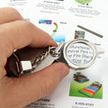 Portable Folding Loupe Metal Jewelry Antique Magnifier Magnifying Eye Glass Lens Keychain