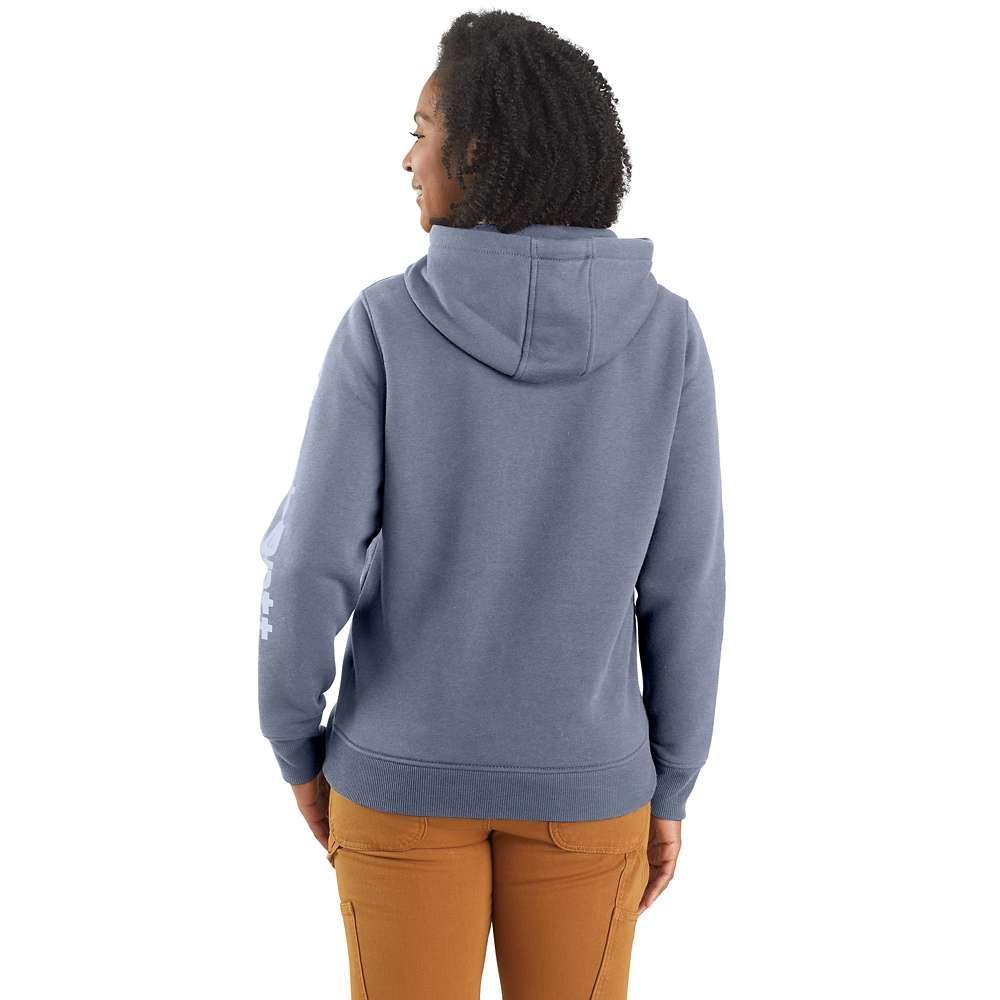 Carhartt 102791 Womens Clarksburg Relaxed Fit Midweight Logo Sleeve Sweatshirt