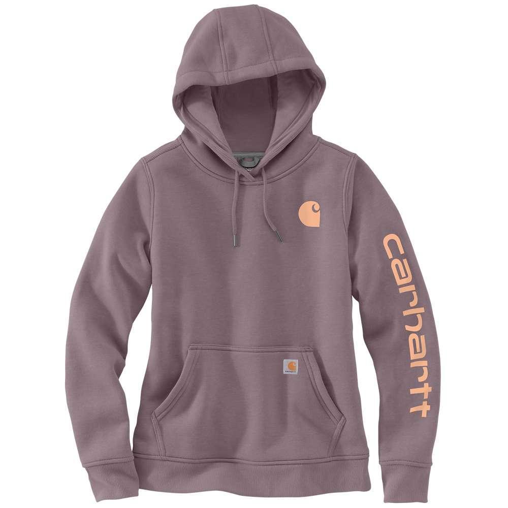 Carhartt 102791 Womens Clarksburg Relaxed Fit Midweight Logo Sleeve Sweatshirt