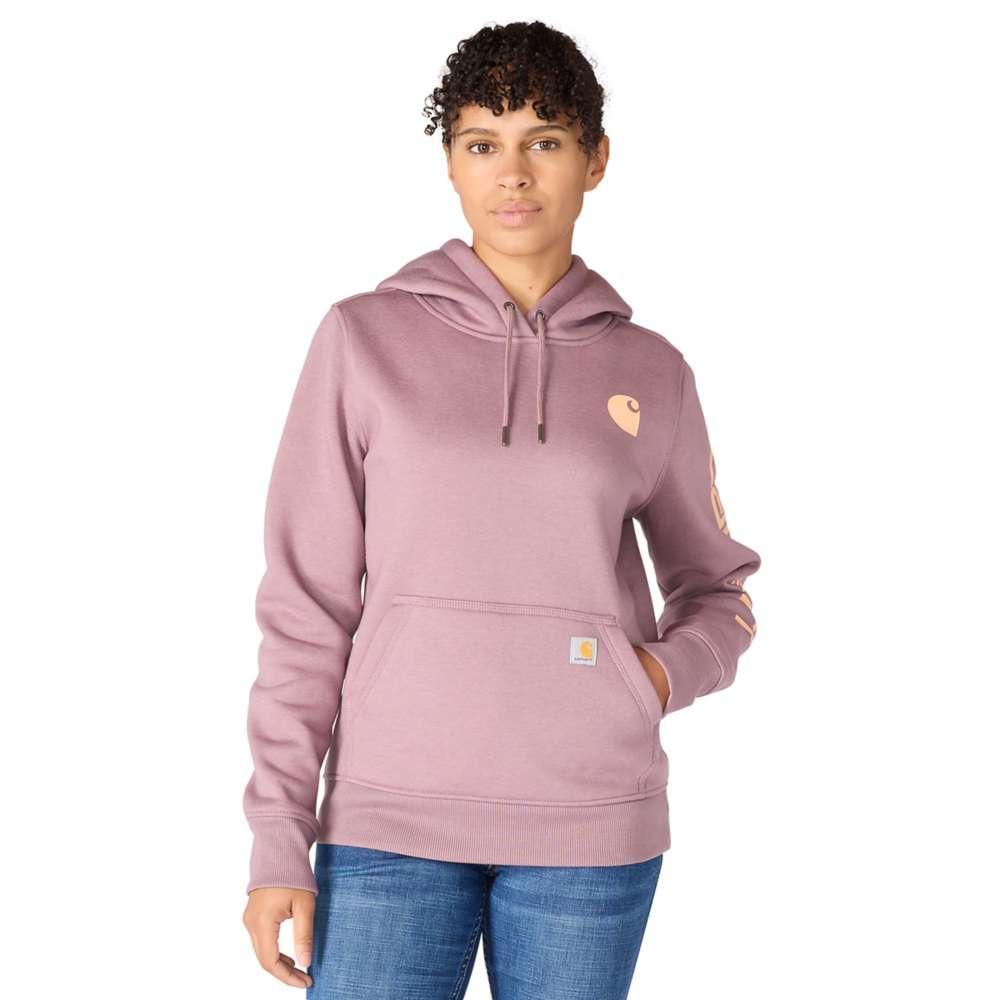 Carhartt 102791 Womens Clarksburg Relaxed Fit Midweight Logo Sleeve Sweatshirt