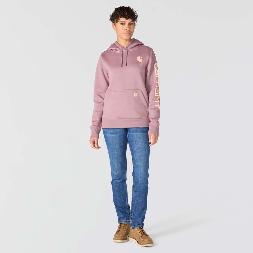 Carhartt 102791 Womens Clarksburg Relaxed Fit Midweight Logo Sleeve Sweatshirt