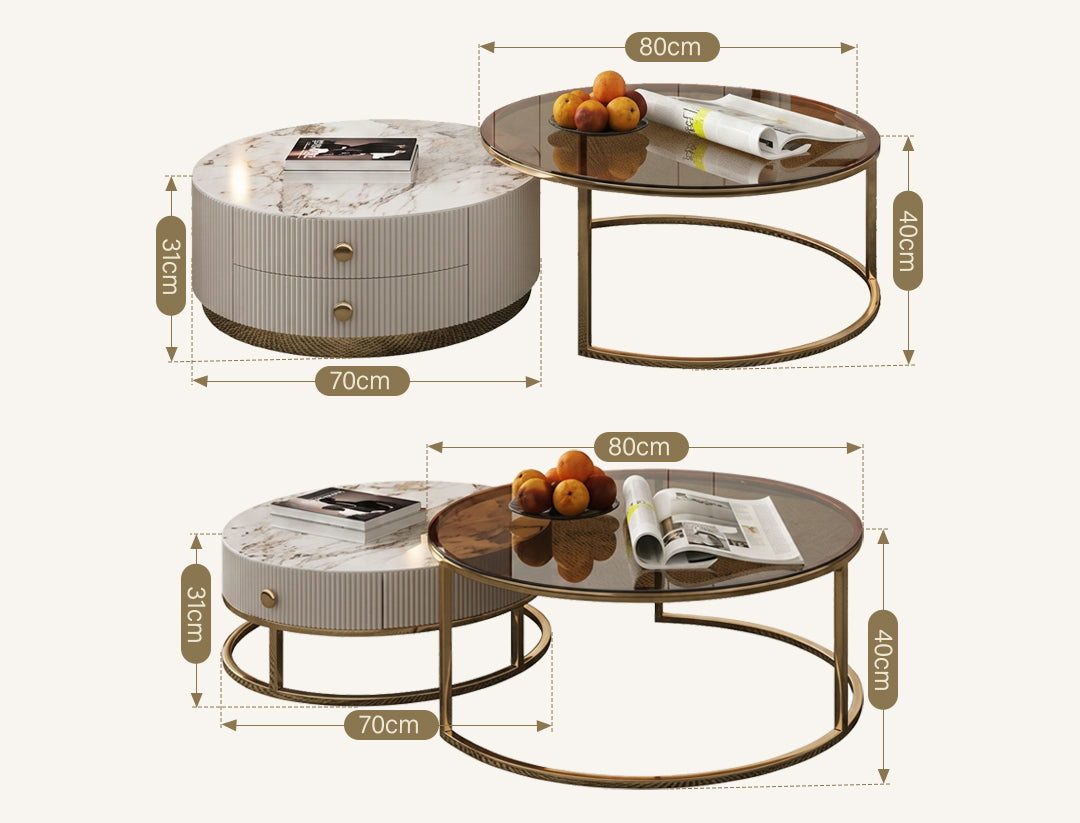 Eden II Living Room Coffee Table Set, TV Stand