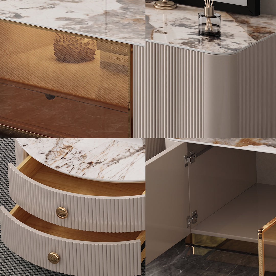 Eden II Living Room Coffee Table Set, TV Stand