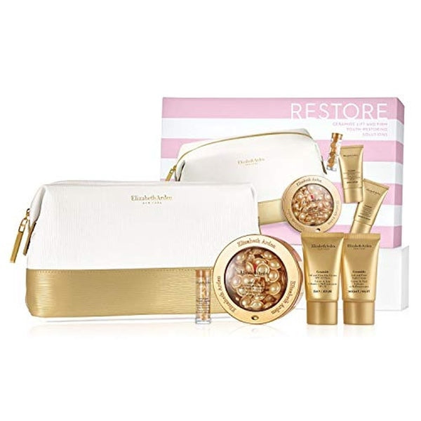 Elizabeth Arden Restore Gift Set 60 Advanced Ceramide Capsules + 15ml Ceramide Day Cream + 15ml Ceramide Night Cream + Pouch