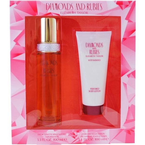 Elizabeth Taylor Diamonds & Rubies Gift Set 100ml EDT + 100ml Body Lotion