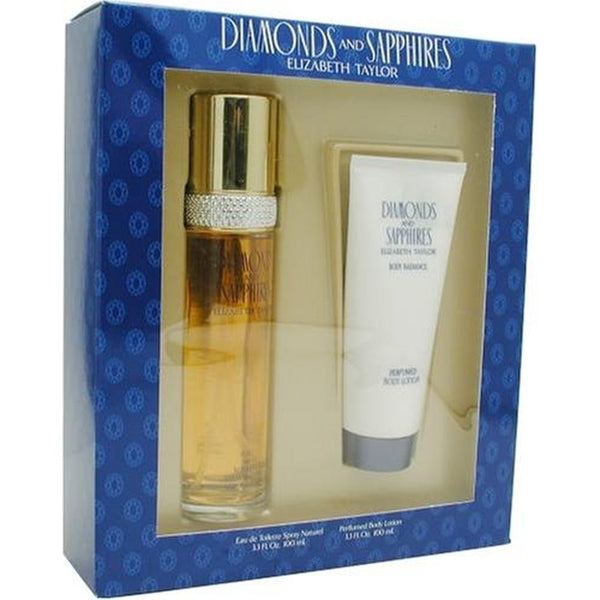 Elizabeth Taylor Diamonds & Sapphires Gift Set 100ml EDT + 100ml Body Lotion